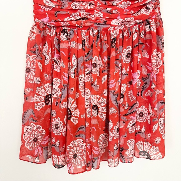 Cinq a Sept Kathleen Ruched Georgette Midi Skirt Venetian - Picture 9 of 12